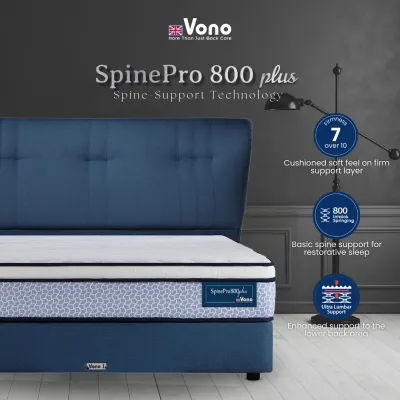 Vono SpinePro 800 Plus Mattress (Tilam Vono) | 15 years Warranty | Spinal Support | Lumbar Support