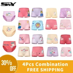 SMY 8 PCS/Set Cotton Children's Underwear Cute Cartoon Animal Print Pattern  Girls Underwear Soft And Breathable Panty For kids Girls 2-12Yrs