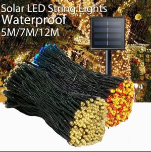 ✅100% Original Mixx Solar Christmas lights outdoor waterproof 50 Led String Lights 7M Garland Fairy Lights