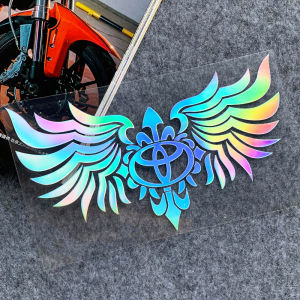 Toyota Carola Laser Car Sticker Wings Emblem Windshield Bumper Decorative Stickers Car Accessories