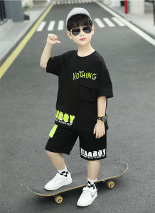 Teenage Boys Clothing Sets Hip-hop Dancing Sports Tracksuits Cotton T-shirt+Shorts 2 Pieces Suit Kids Boys Summer Outfits