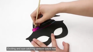 Halloween vui vẻ đầu cầu vồng mặt nạ xách tay Mặt nạ Halloween Phụ kiện thanh lịch cầu vồng đầu nghệ thuật mặt nạ Đảng ủng hộ