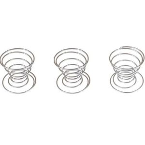 RGFV MALL 3Pcs/set Spring Wire Air Plant Stand Stainless Steel Pineapple Base Spring Base Holder Multipurpose Silver Spring Wire Egg Tray Tea Drain Holder