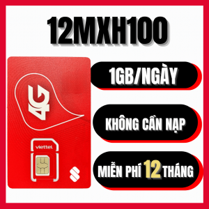 Sim 4G Viettel 12MXH100 1 Tỷ GB Data Truy cập KHÔNG GIỚI HẠN Y0utubi tictoc Fabook Trọn Gói 1 Năm Không nạp Tiền . FREESHIP - CHƯA KÍCH HOẠT
