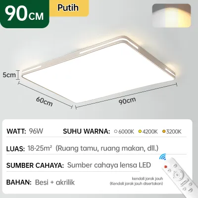 【COD】Lampu Plafon Minimalis Modern 12/24/36 Watt 3 Warna Kecerahan Yang Remote Disesuaikan Rumah Ruang Tamu Kamar Tidur Gantung Lampu Plafon LED