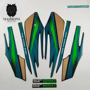 STRIPING STICKER LIS LES POLET honda gl max glmax 1997 1998 neo tech hijau list body standar berkualitas murah Mahkota Stiker
