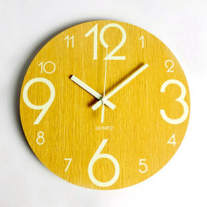 HOL 【Local Ready stock】16 Inches European Retro Swing Wall Clock Living Room Simple Fashion Wall Charts Bedroom Silent Quartz Clock Wood Color Modern style Clock