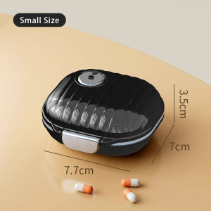 Vision Portable Travel Pill Organizer Weekly Travel Pill Box Mini Pill Holder for Pocket Pharmacy Medicine Container for Vitamin/ Fish Oil/ Supplement