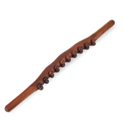VTTO Beads Wood Guasha Therapy Massager Stick Fat Burner Anti Cellulite Trigger Point SPA Body Massage Roller Slimming Tool