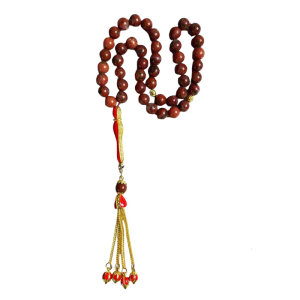 45Pcs 8mm Stone Bead Elastic Bracelet Adjustable Gold Tassels Accent Sturdy Natural Gemstones