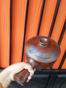 Alat dapur panci tanah liat panci grabah model teflon 17cm