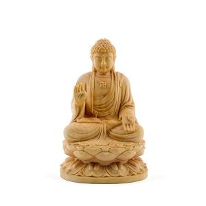 รูปปั้นนั่งพระพุทธรูปดอกบัว-ประเทศไทยศากยมุนีรูปปั้นพระพุทธรูปทำจากไม้สวยงามประณีตรูปปั้นแกะสลักงานฝีมือไม้เหมาะสำหรับการสวดมนต์การตกแต่งวัดและการตกแต่งบ้านเป็นสัญลักษณ์ของการตรัสรู้ความสงบและความสงบสุขทางจิตวิญญาณ