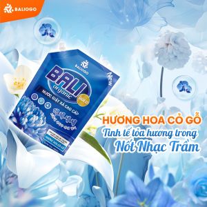 Nước Giặt Xả Túi Baligold Organic công nghệ Hàn Quốc 3 Lít Hương Thơm Dịu Nhẹ Đậm Đặc Lưu Hương Lâu