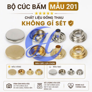Bộ cúc bấm cao cấp 4 chi tiết sử dụng bấm nút áo khoác  nút 4 thành phần cúc quần jean túi ví da cao cấp