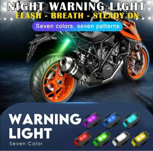 Lampu Strobo Motor 7 Warna Dapat Diisi Ulang Motor Modifikasi Lampu Universal Sepeda Lampu Flash Lampu Strobo Motor Retrofit