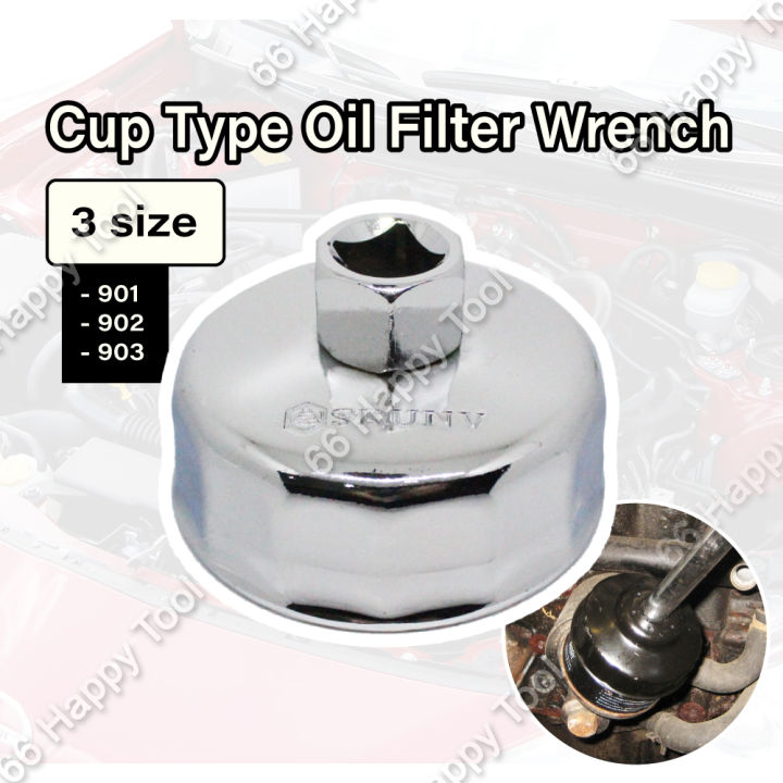 Automotive 1/2" Drive Cup Type Oil Filter Wrench Cap 901 / 902 / 903