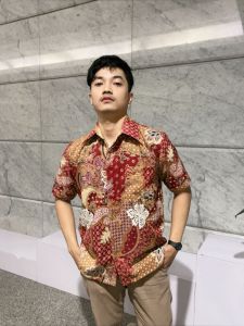 JD REALPIC Kemeja Rhazza Batik Fashion Pakaian Pria Kemeja Kasual Ada Lengan Panjang dan Pendek