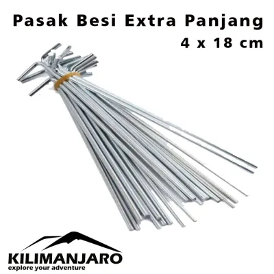 Pasak Tenda Murah Pasak Patok Flysheet Bahan Besi Nikel Extra Panjang - Pasak Galvanis
