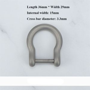 SJJL 6/8/10/15mm. Khóa giày hình móng ngựa Hợp titan 10 phong cách Vòng chìa khóa còng Chất lượng cao Móc khóa D Bow Staples Phụ kiện ngoài trời