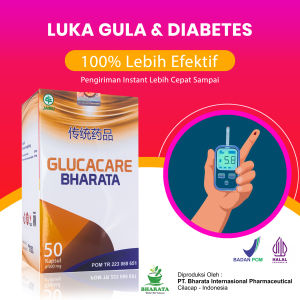 Glucacare Bharata Obat Luka Diabetes Penurun Kadar Gula Darah Paling Ampuh 100% Asli Bergaransi BPOM