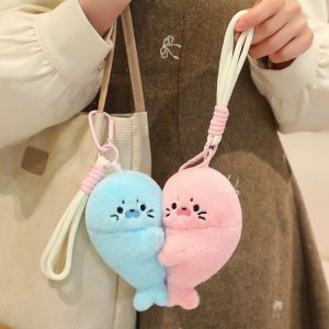 Con Dấu Mới Sang Trọng Mặt Dây Chuyền Hoạt Hình Dễ Thương Con Dấu Búp Bê Móc Chìa Khóa Ba Lô Mặt Dây Chuyền Cặp Đôi Quà Tặng