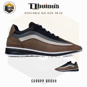 Sepatu Sneakers Pria Keren Kasual Sporty Big Size 45 46 47 48 Lentur Ringan OBVIOUS