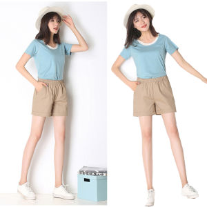 2021 New Candy Color Cotton Shorts Womens Summer Beach Shorts Plus Size Loose Wide-leg Home Hot Pants Sports Shorts Exercise Shorts Boxer Shorts