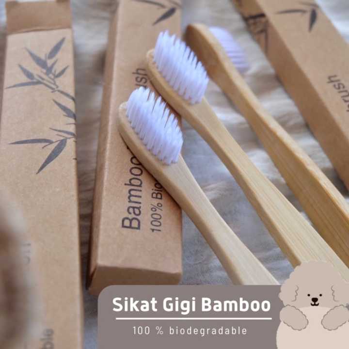 Sikat Gigi Bambu, Bamboo Toothbrush Soft Ramah Lingkungan