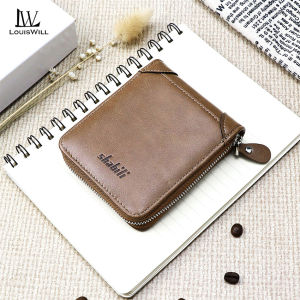 LouisWill Short Wallet Mens Retro Wallet Short Wallet Multi-Functional Wallet Soft PU Large Capacity Purse Multi-Card Position ID Credit Cards Holders Coin Pouch PU Leather Coin Bag Business Wallets