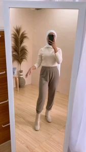 MIRABELLE STACY Celana Jogger Plisket Pleated Pant Import Premium Termurah