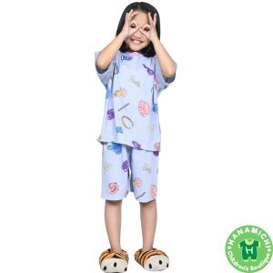 Kiminori NESA.ST Setelan Baju Tidur Anak Perempuan Lengan Pendek