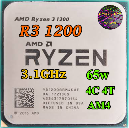 CPU AMD Ryzen 1200 GHz turbo GHz [AM4] (4คอ4เทรด) ฟรีซิ