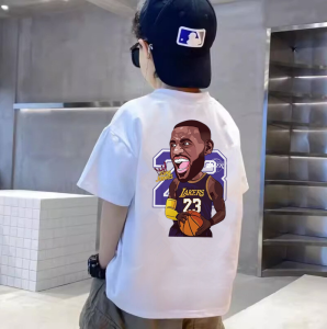 American Oversized Tshirt for Kids Pure Cotton Short-sleeved Shirt Boys and Girls Universal Tshirt for Kids Boys 8 to 12 Sports Tops