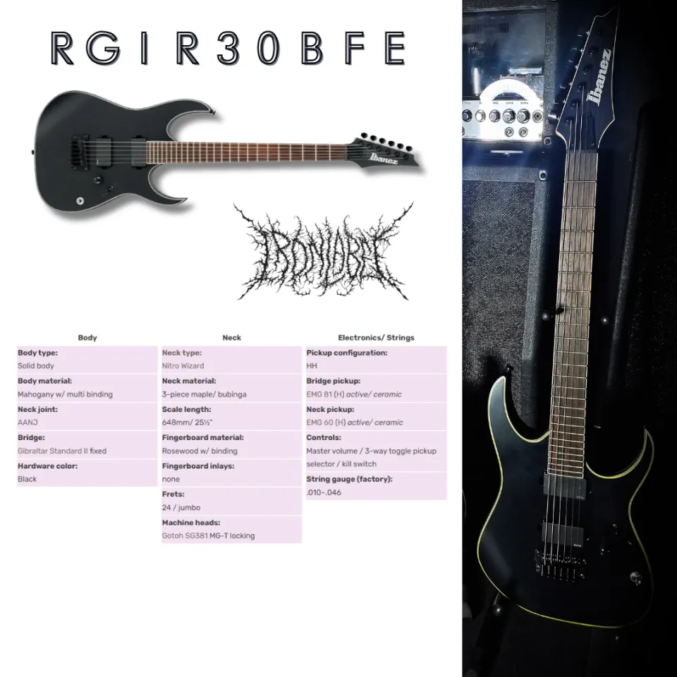Ibanez IRON LABEL Series Pickup EMG RGIR30BFE 6 สาย / RGIR27FE 7