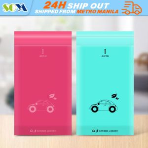 50pcs Disposable Self-Adhesive Strap Car Biodegradable Trash Rubbish Holder Garbage Storage Vomit Bag for Auto Vehicle Office Kitchen LZC-Self-Adhesive-Trash-Bag