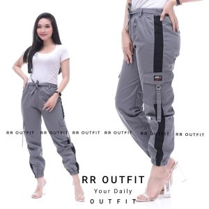 [RR OUTFIT] M-XXXXL JUMBO SIZE I CELANA CARGO WANITA I CELANA JOGGER WANITA I CELANA WANITA I AMERICAN DRILL