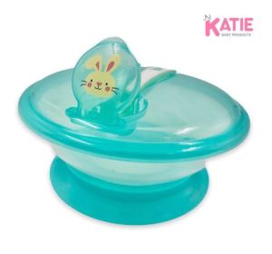 KATIE (เคที่) ซื้อ2แถม1 ชามข้าวเด็ก ชามก้นดูด ชามข้าวเด็กเวฟได้ ช้อนอุณหภูมิ ยี่ห้อ KATIE (เคที่)