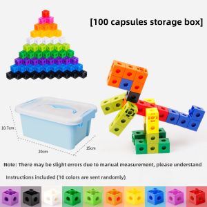 100pcs Math Linking Cubes Number blocks Cubes Linking Cubes Link Cubes Educational Math Toys Counting Blocks for Kids