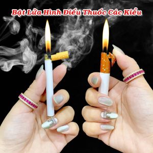 ( HT TRÙM SỈ ) Bật Điếu thuoc kim loại 2in1 nhỏ gọn bỏ hộp size 8.5cm nhìn như thật tiện dụng