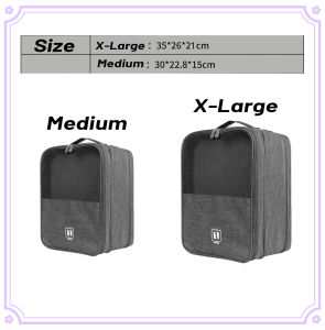 SG【READY STOCK】3 Layers Travel Shoe Bag Storage Shoe Box Portable Shoe Storage Travel Shoe Bag Portable Shoe Storage Bag Shoe Bag Organizer