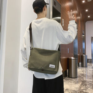 Tilorraine 2026 crossbody bag men tide brand Japanese canvas bag men casual one shoulder bag student large capacity postman bag2026