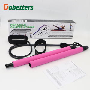 【Rainbow Culture】 Pilates Resistance Bar Set / Portable Yoga Fitness Stick with Resistance Bands / Home Workout Kit