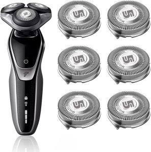 SH50 Replacement Heads for Norelco 5000 Series (S5xxx AT7xx AT8xx PT7xx PT8xx) - Electric Shaver Blades & Cutters Compatible with Series 5000 AquaTouch PowerTouch Shavers 6-Pack