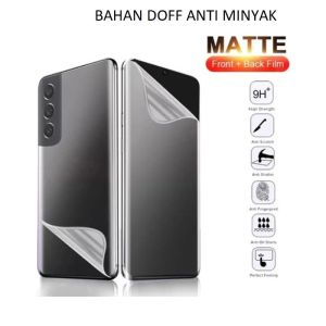 TECNO POVA 6 POVA 6 PRO POVA 5 PRO POVA 5 POVA NEO 3 FULLSET 2in1 HYDROGEL ANTI GORES MATTE DOFF ANTI MINYAK BAGIAN DEPAN LAYAR DAN BELAKANG PLASTIK