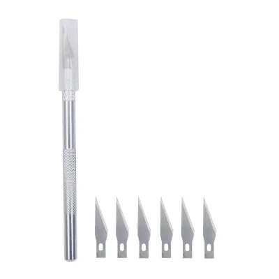 Dao điêu khắc dao trổ cán bạc kèm 5 lưỡi dự phòng -Lumbley