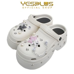 Sandal Baim Selop Premium Wanita Tinggi 8CM Aksesoris 3D Import Bahan EVA Rubber 8899-3