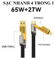Cáp sạc nhanh 4 trong 1 chuẩn 65w, sạc nhanh cho tất cả các loại điện thoại ( Siêu Bền ). 
