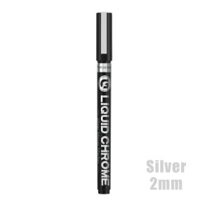 1Pc Chrome Mirror Marker Pen DIY Reflective 2mm Liquid Paint Pen Gold Silver Marker Car Styling Wood Plastic Stone Art Craftwork
