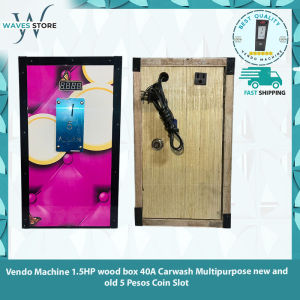 Carwash wood Vendo Machine 1.5HP wood box Carwash Multipurpose BAGO AT LUMA 5 Pesos Coin Slot (ADJUSTABLE TIME)