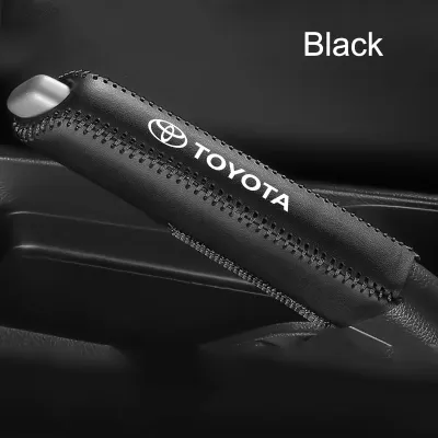 Car modification Cowhide handbrake cover for Toyota Yaris VIOS Corolla Alitis Camry Prius Wigo Avanza Innova Fortuner Rush RAV4